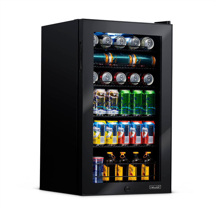 Newair 126 Can Freestanding Beverage Fridge in Onyx Black with Adjustable Shelves (AB-1200B)