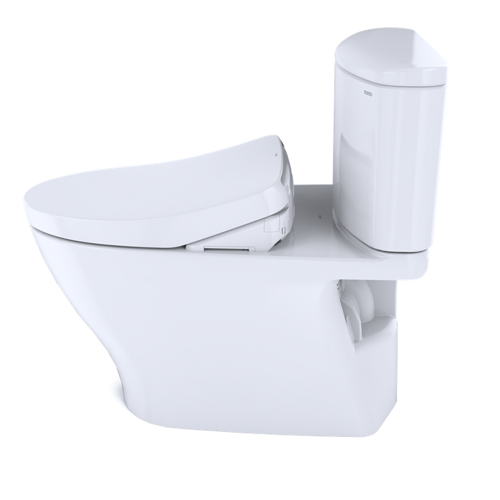 TOTO Nexus Elongated 1.28 gpf Two-Piece Toilet with Washlet+ S500e Auto Flush in Cotton White
