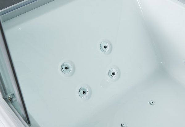 Maya Bath White Platinum Catania Steam Shower - Right (105)