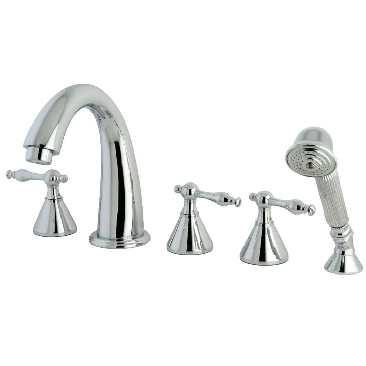 Kingston Brass KS23655NL Roman Tub Faucet with Hand Shower,