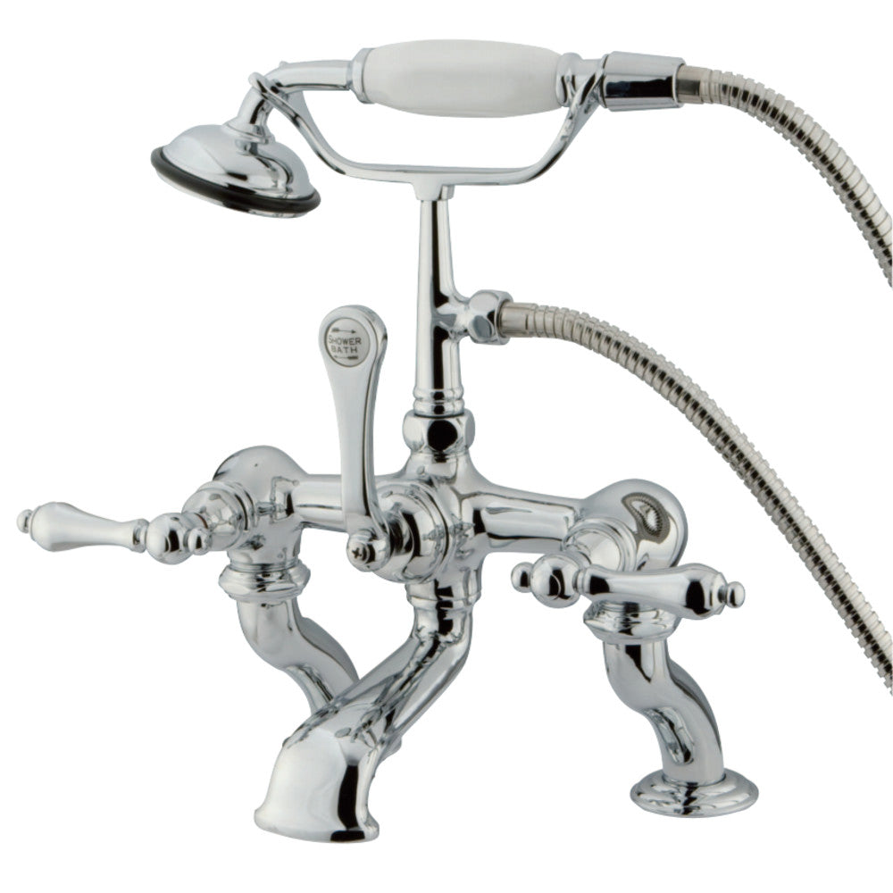 Kingston Brass CC409T5 Vintage 7-Inch Deck Mount Tub Faucet with Hand Shower,