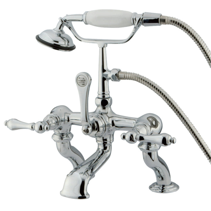 Kingston Brass CC409T5 Vintage 7-Inch Deck Mount Tub Faucet with Hand Shower,