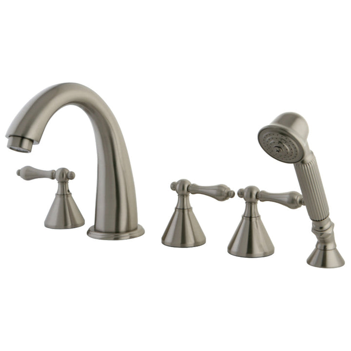Kingston Brass KS23655AL Roman Tub Faucet 5 Pieces with Hand Shower,