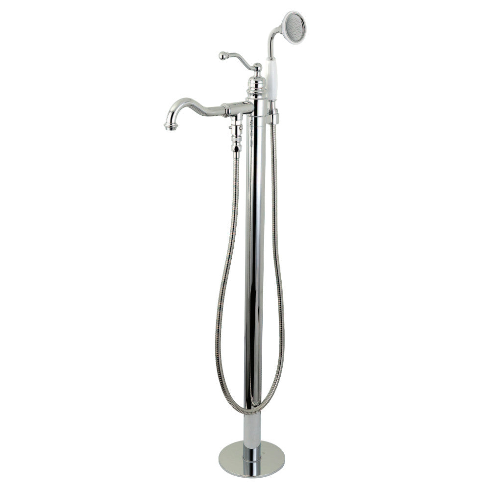 Kingston Brass KS7131ABL English Country Freestanding Tub Faucet with Hand Shower,