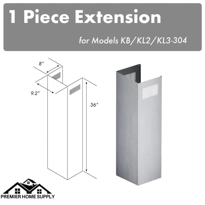 ZLINE 1 Piece 36" Chimney Extension for 9 ft. to 10 ft. Ceilings (1PCEXT)