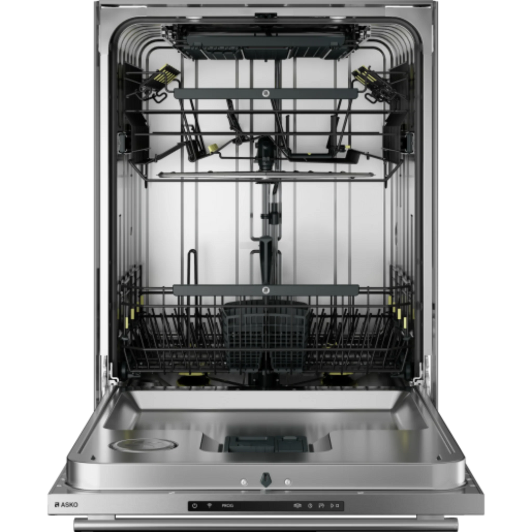 Asko Logic 24 Inch Wide 16 Place Setting Built-In Top Control Dishwasher with T-Bar Handle, XXL Tub, and Auto Door Open Drying™