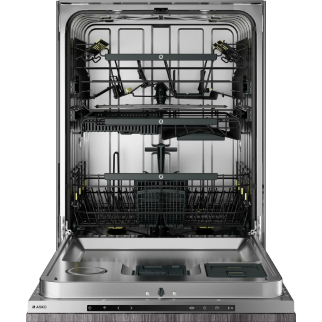 Asko Style 24 Inch Wide 17 Place Setting Built-In Panel Ready Top Control Dishwasher with Water Softener, XXL Tub, and Auto Door Open Drying™