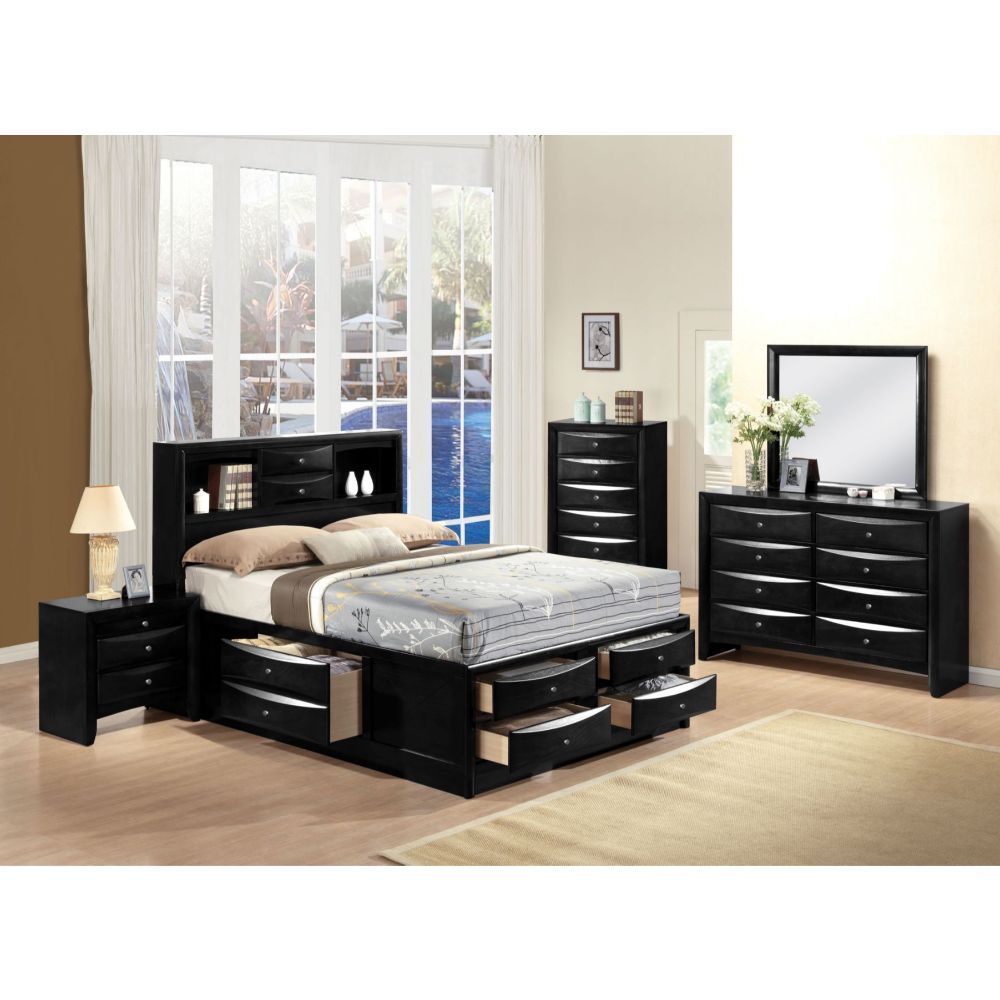 Acme Furniture Ireland Full Bed W/Storage in Black Finish 21620F