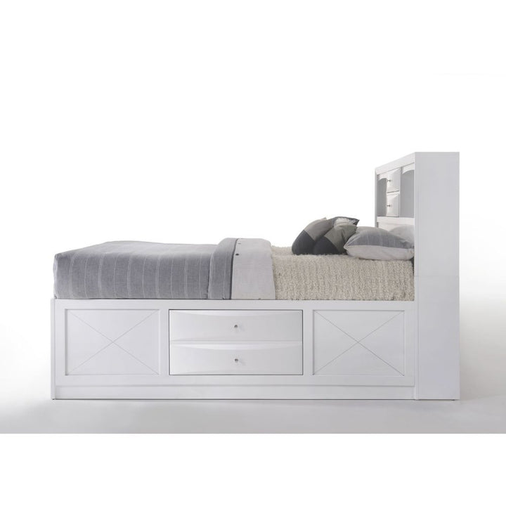 Acme Furniture Ireland Full Bed W/Storage in White Finish 21710F