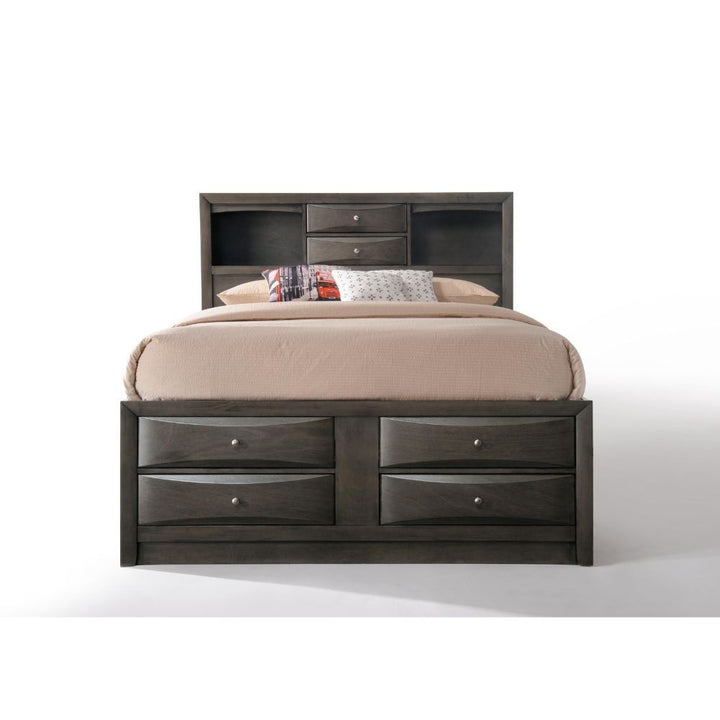 Acme Furniture Ireland Queen Bed W/Storage in Gray Oak Finish 22700Q