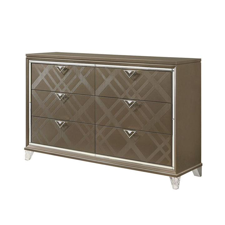 Acme Furniture Skylar Dresser in Dark Champagne Finish 25325