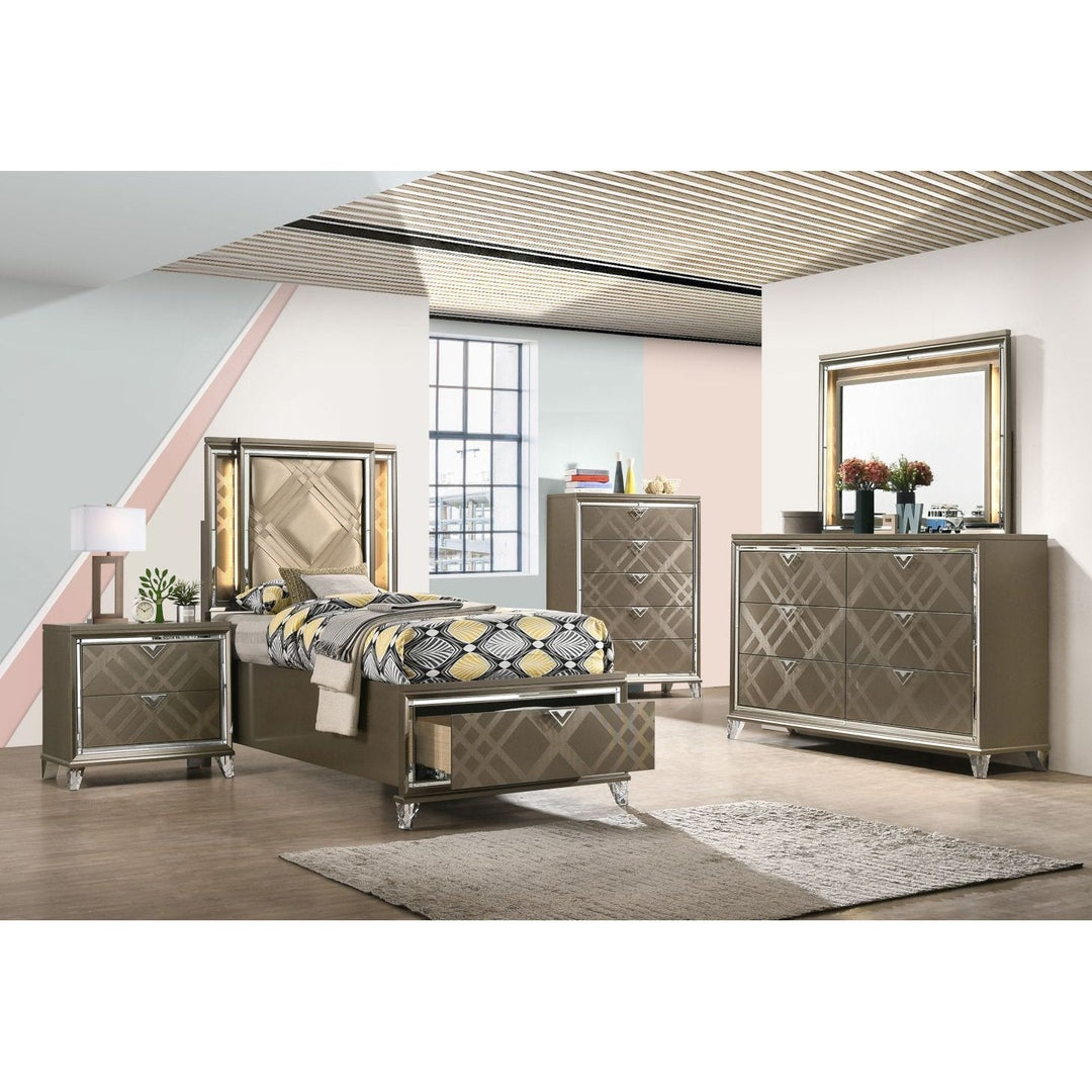 Acme Furniture Skylar Dresser in Dark Champagne Finish 25325