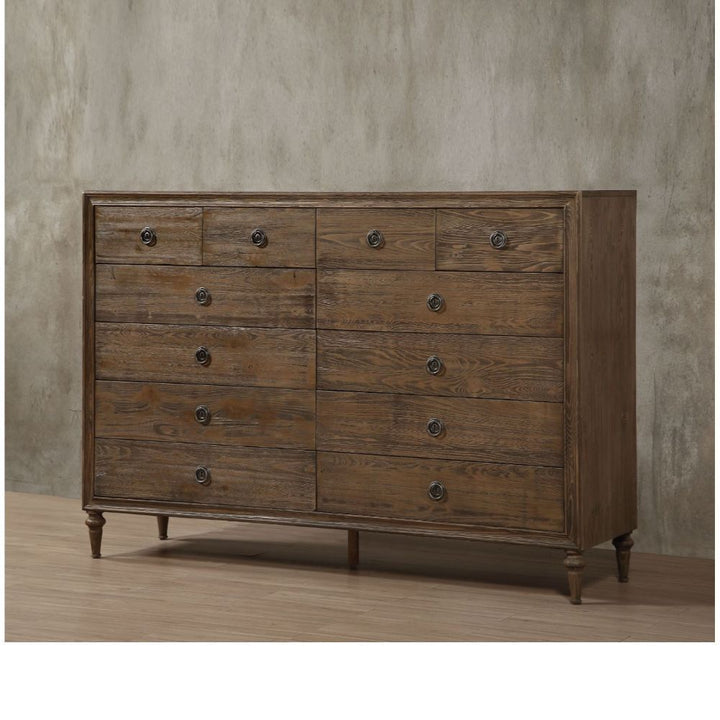 Acme Furniture Inverness (Parker) Dresser (12 Drw) in Reclaimed Oak Finish 26097