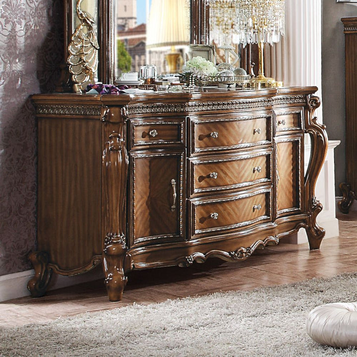 Acme Furniture Picardy Dresser in Honey Oak Finish 27845