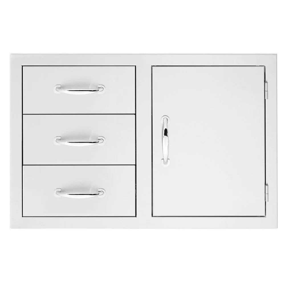 True Flame - 33" 3-Drawer & Access Door Combo - TF-DC3-33