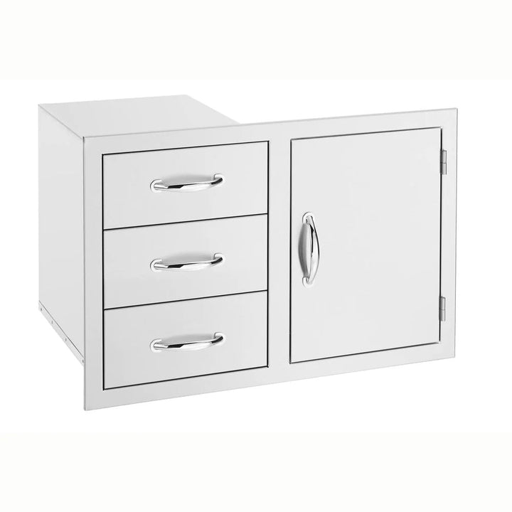 True Flame - 33" 3-Drawer & Access Door Combo - TF-DC3-33