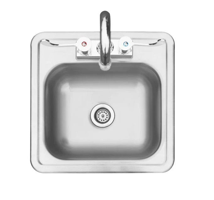 True Flame - 15x15" Drop-in Sink - TF-NK-15D