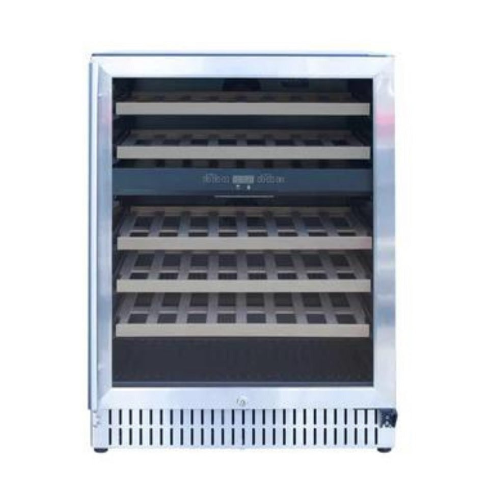 True Flame - 24" Outdoor Rated Dual Zone Wine Cooler - TF-RFR-24WD