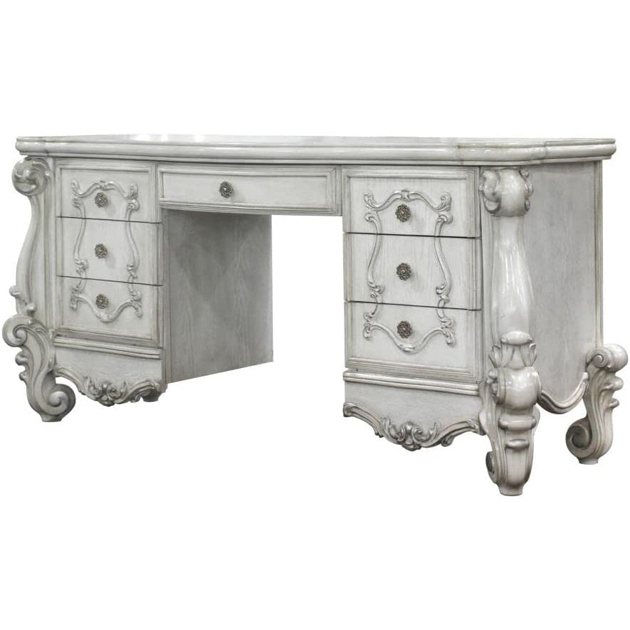 Acme Furniture Versailles Vanity Desk in Bone White Finish 21137