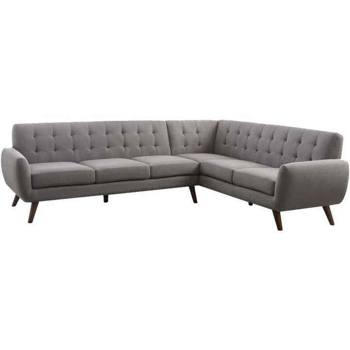 Acme Furniture Essick Sectional Sofa in Light Gray Linen 52765