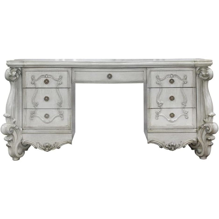 Acme Furniture Versailles Vanity Desk in Bone White Finish 21137