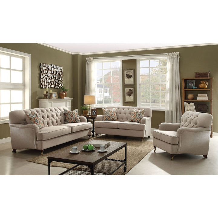 Acme Furniture Alianza Sofa W/2 Pillows in Beige Fabric 52580