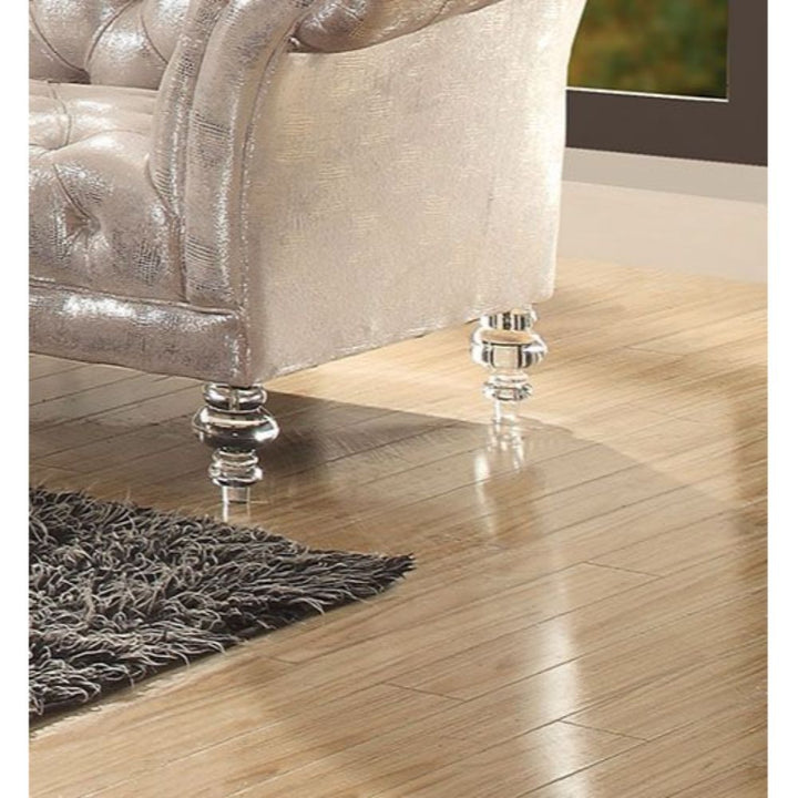 Acme Furniture Dixie Sofa in Metallic Silver Finish 52780