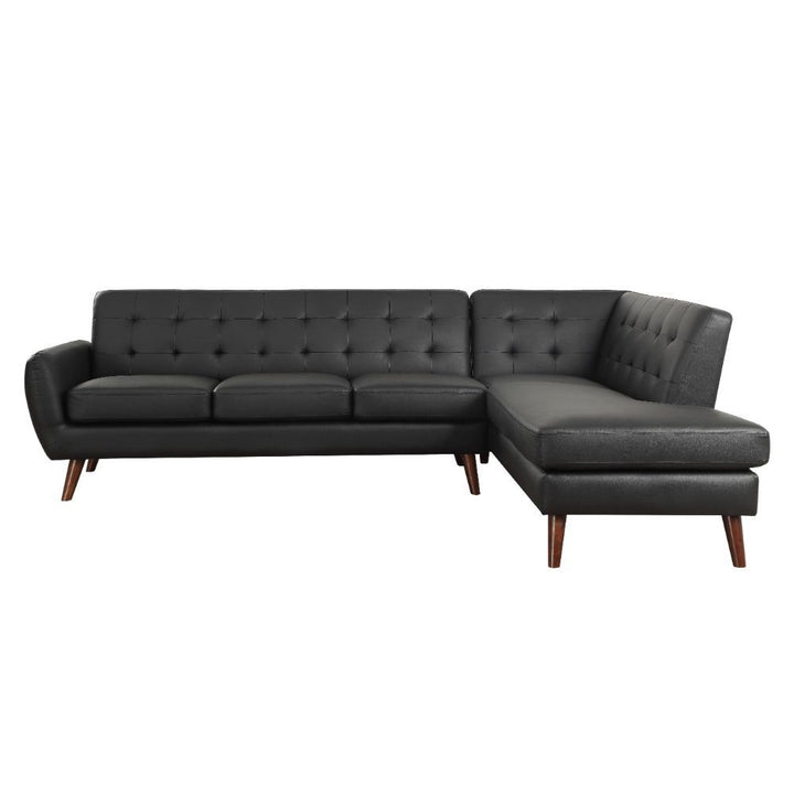 Acme Furniture Essick II Sectional Sofa in Black PU 53040