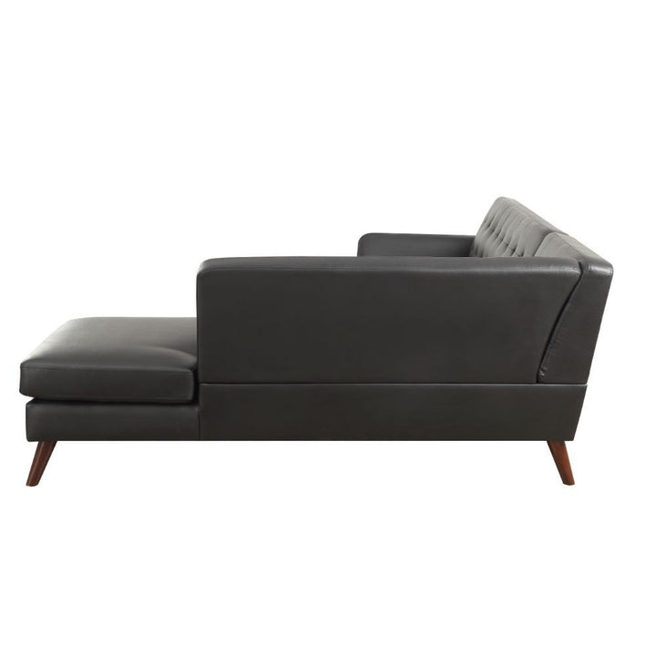 Acme Furniture Essick II Sectional Sofa in Black PU 53040