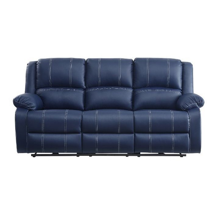 Acme Furniture Zuriel Power Motion Sofa W/Usb in Blue PU 54615