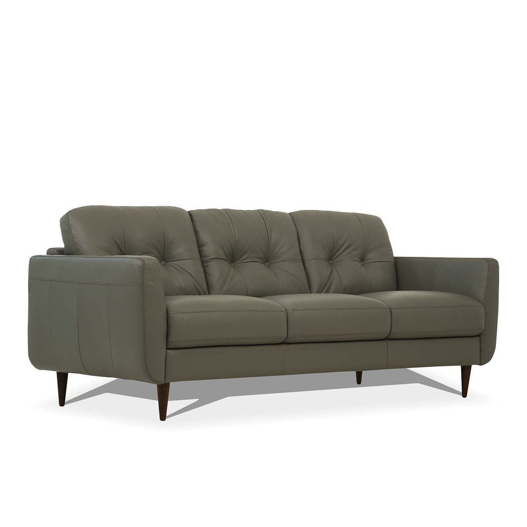 Acme Furniture Radwan Sofa in Pesto Green Leather 54960