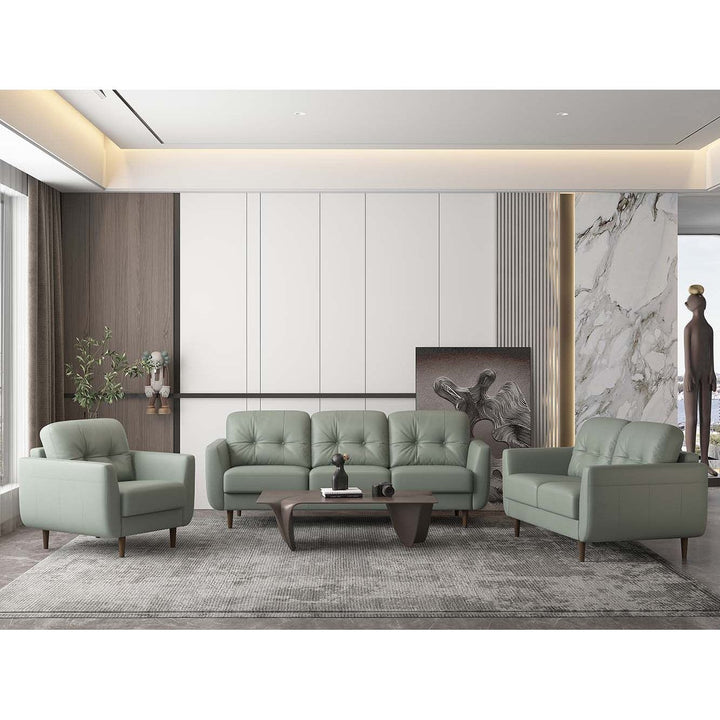 Acme Furniture Radwan Sofa in Pesto Green Leather 54960