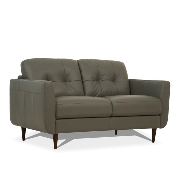 Acme Furniture Radwan Loveseat in Pesto Green Leather 54961