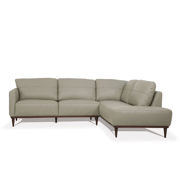 Acme Furniture Tampa Sectional - Lf Love in Airy Green Leather 54975LLOV