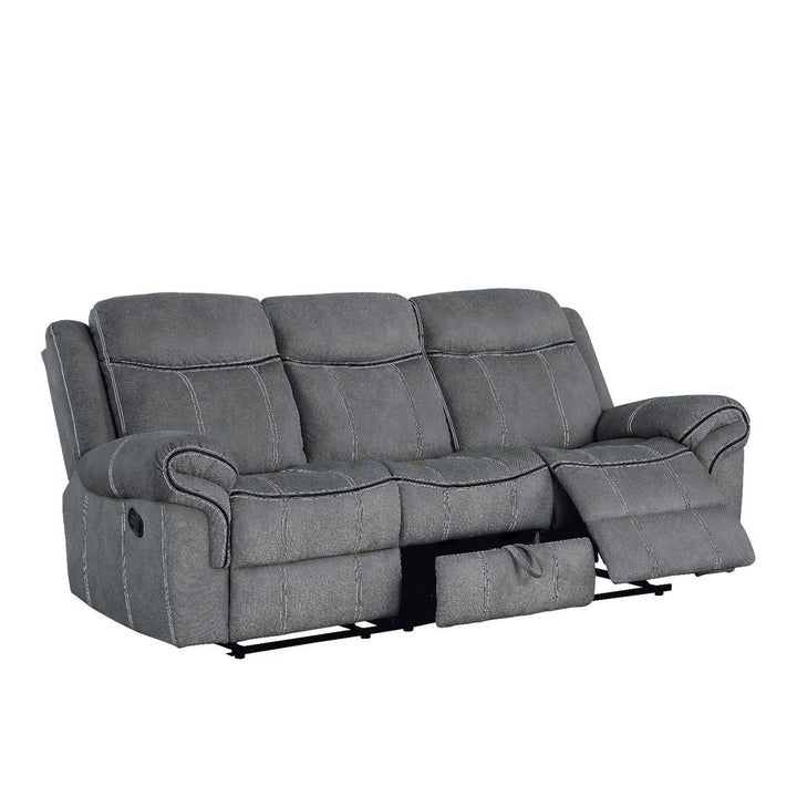 Acme Furniture Zubaida Motion Sofa & Console W/Usb in Two Tone Gray Velvet 55025