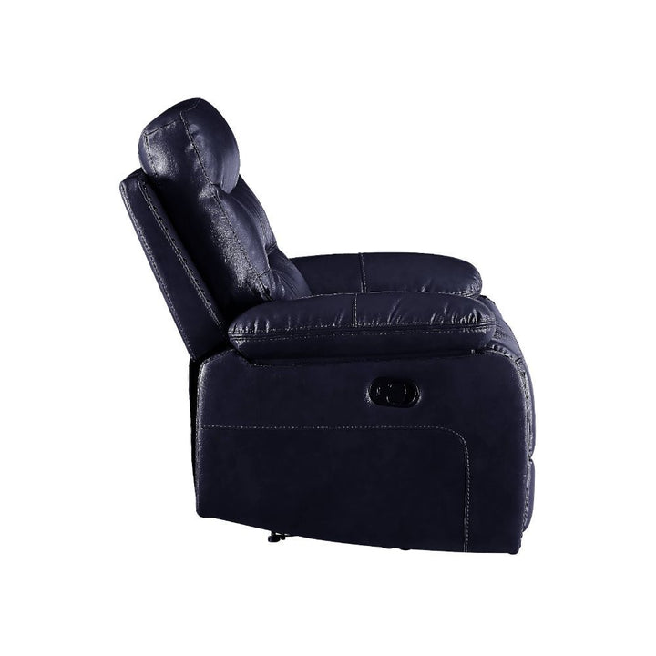 Acme Furniture Aashi Motion Sofa in Navy Leather-Gel Match 55370
