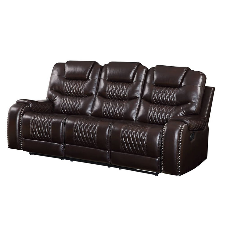 Acme Furniture Braylon Motion Sofa in Brown PU 55415