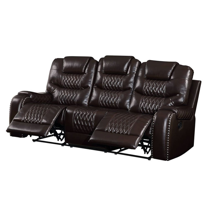 Acme Furniture Braylon Motion Sofa in Brown PU 55415