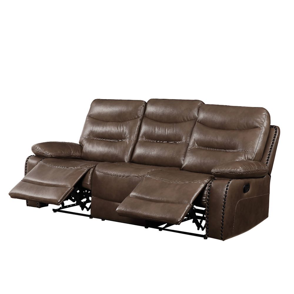 Acme Furniture Aashi Motion Sofa in Brown Leather-Gel Match 55420
