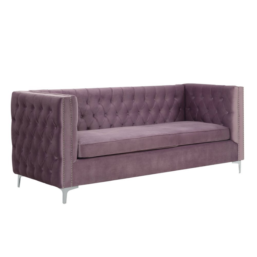 Acme Furniture Rhett Sectional Sofa in Lavender Velvet 55500