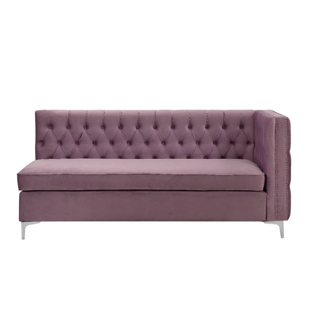 Acme Furniture Rhett Sectional Sofa in Lavender Velvet 55500