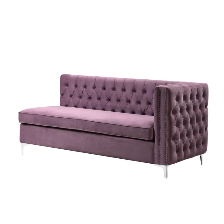 Acme Furniture Rhett Sectional Sofa in Lavender Velvet 55500