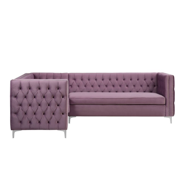 Acme Furniture Rhett Sectional Sofa in Lavender Velvet 55500