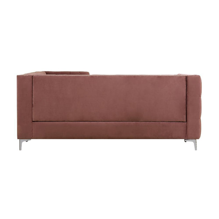 Acme Furniture Rhett Sectional Sofa in Coral Velvet 55505