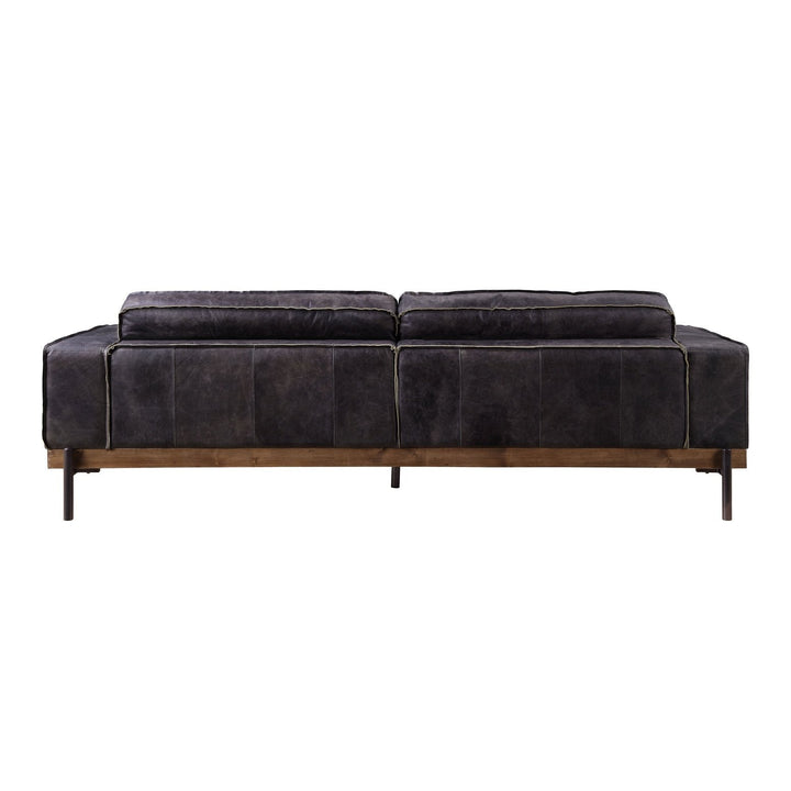 Acme Furniture Silchester Sofa in Antique Ebony Top Grain Leather 56505