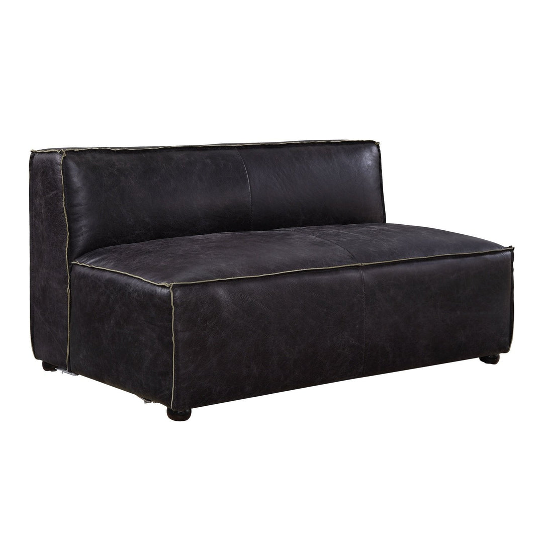 Acme Furniture Birdie Modular - Armless Loveseat in Antique Slate Top Grain Leather 56586