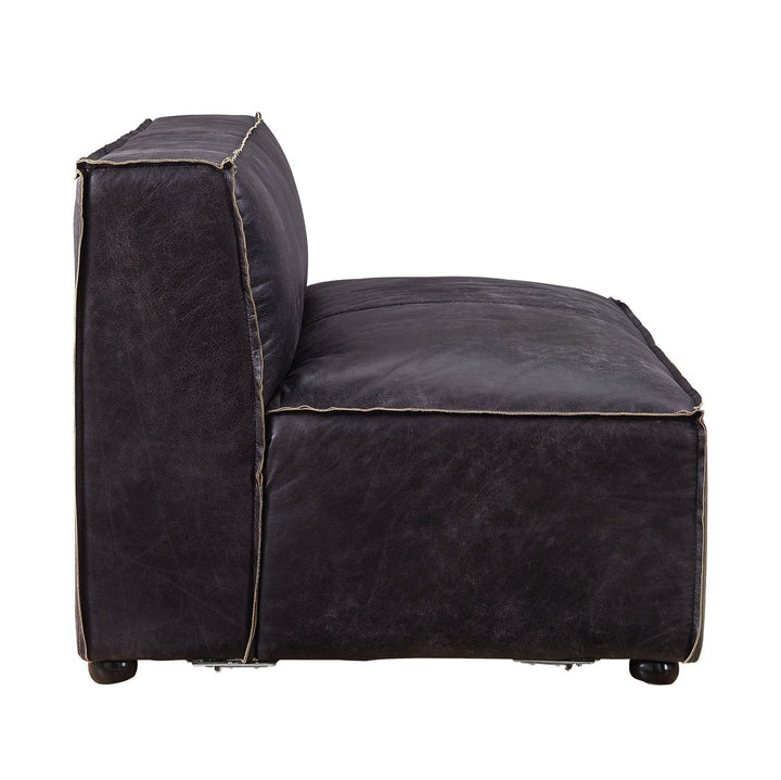 Acme Furniture Birdie Modular - Armless Loveseat in Antique Slate Top Grain Leather 56586