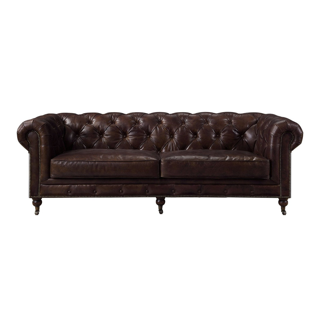 Acme Furniture Aberdeen Sofa in Vintage Brown Top Grain Leather 56590