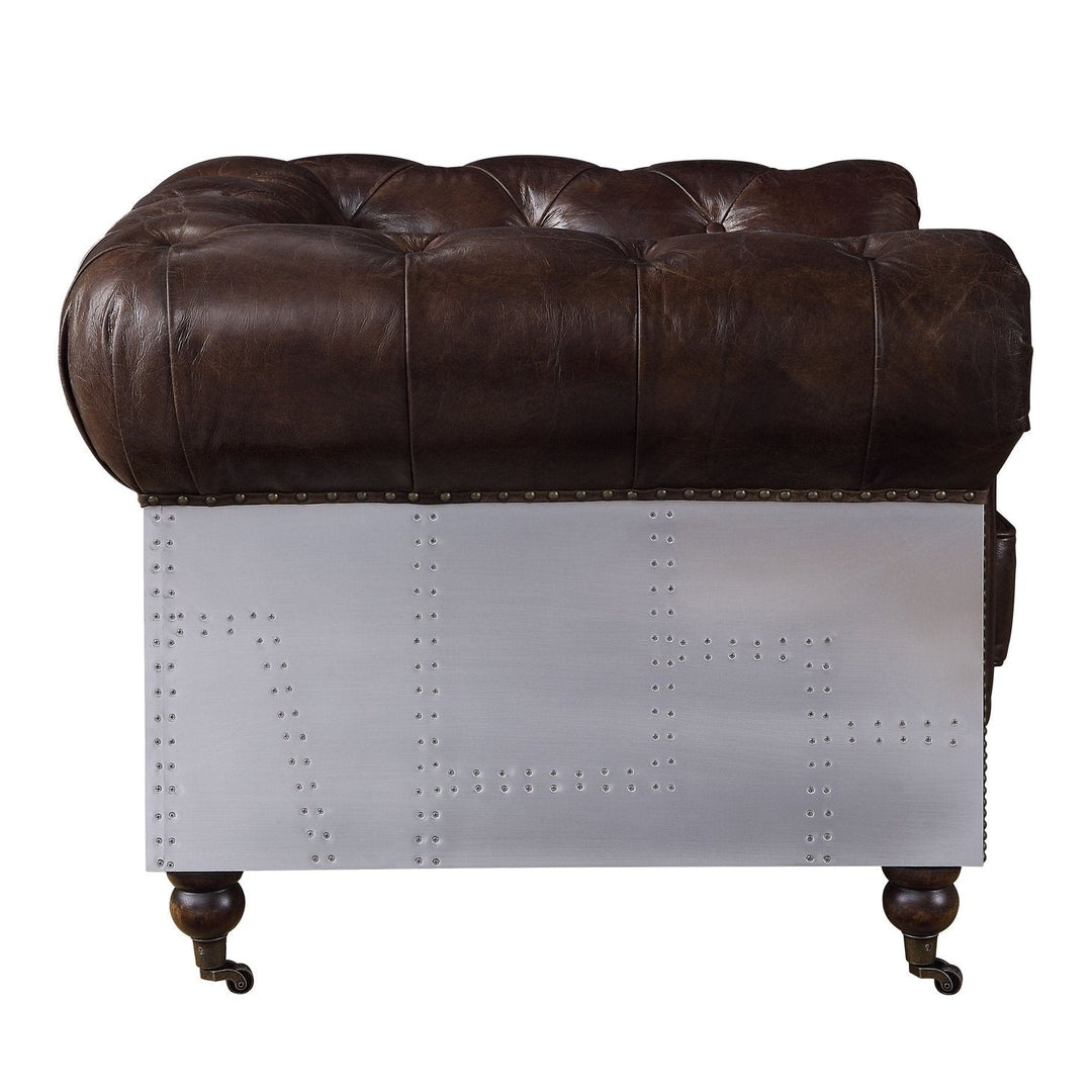 Acme Furniture Aberdeen Sofa in Vintage Brown Top Grain Leather 56590