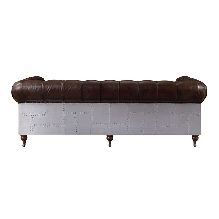 Acme Furniture Aberdeen Sofa in Vintage Brown Top Grain Leather 56590